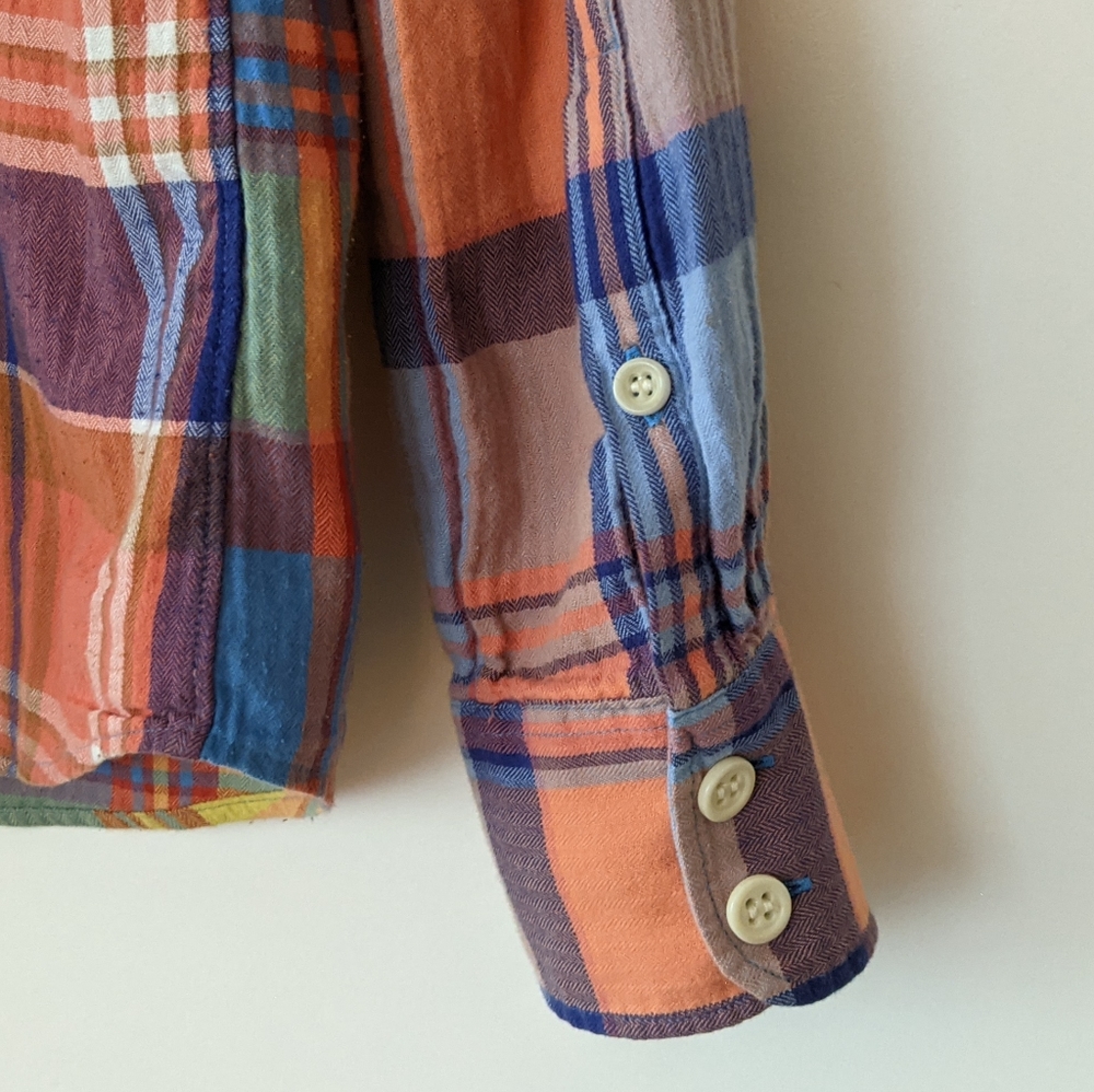 Patchwork Flannel By Jcrew, Size Small - image 3